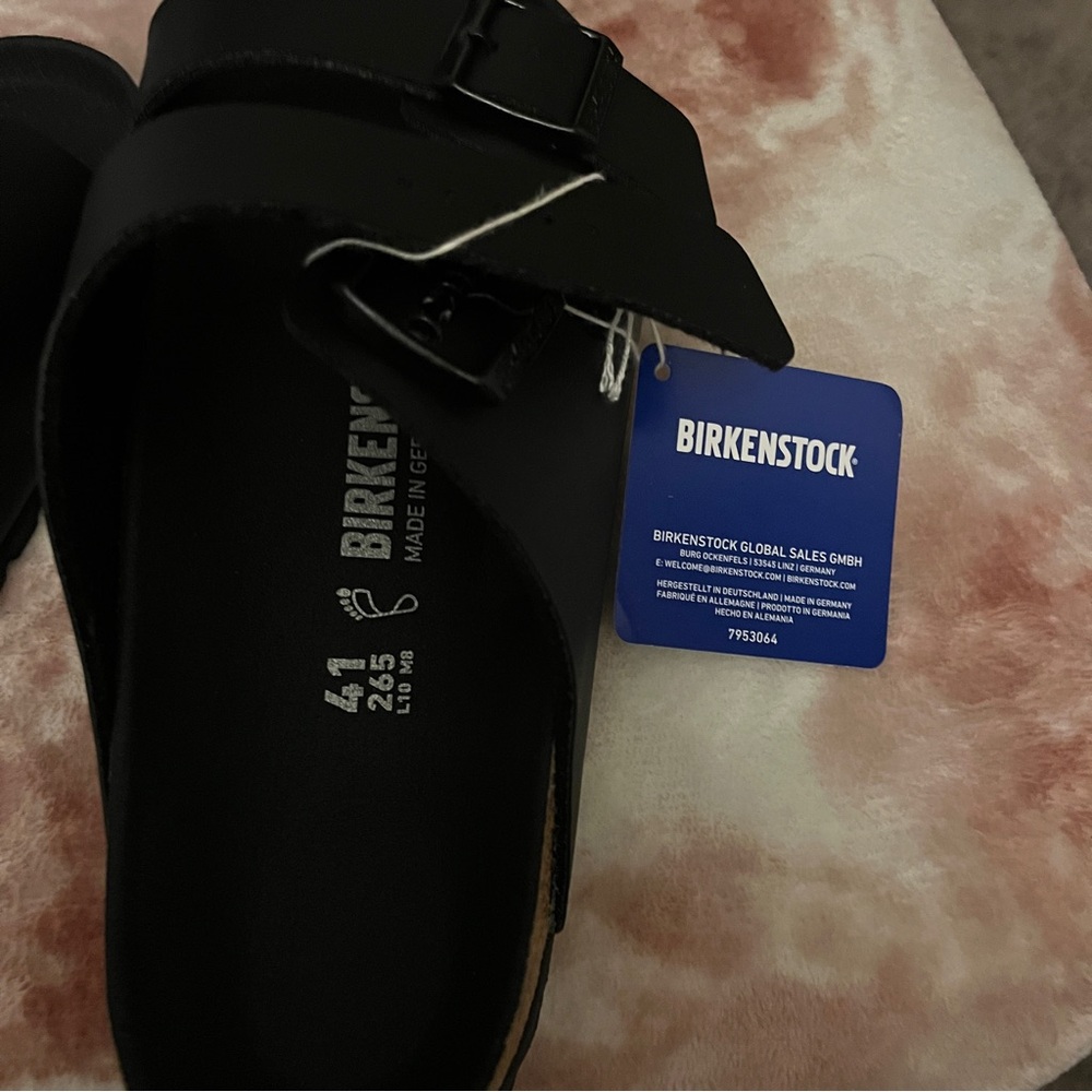 Birkenstock Black Arizona Two-Strap Sandals - Picture 7 of 8